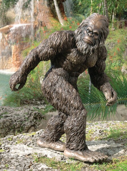 Big foot statues statuary Yeti mythical legend garden outdoor sightings